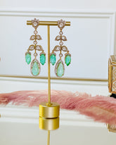 Riley Polki Studded Mint Earrings  The Pashm